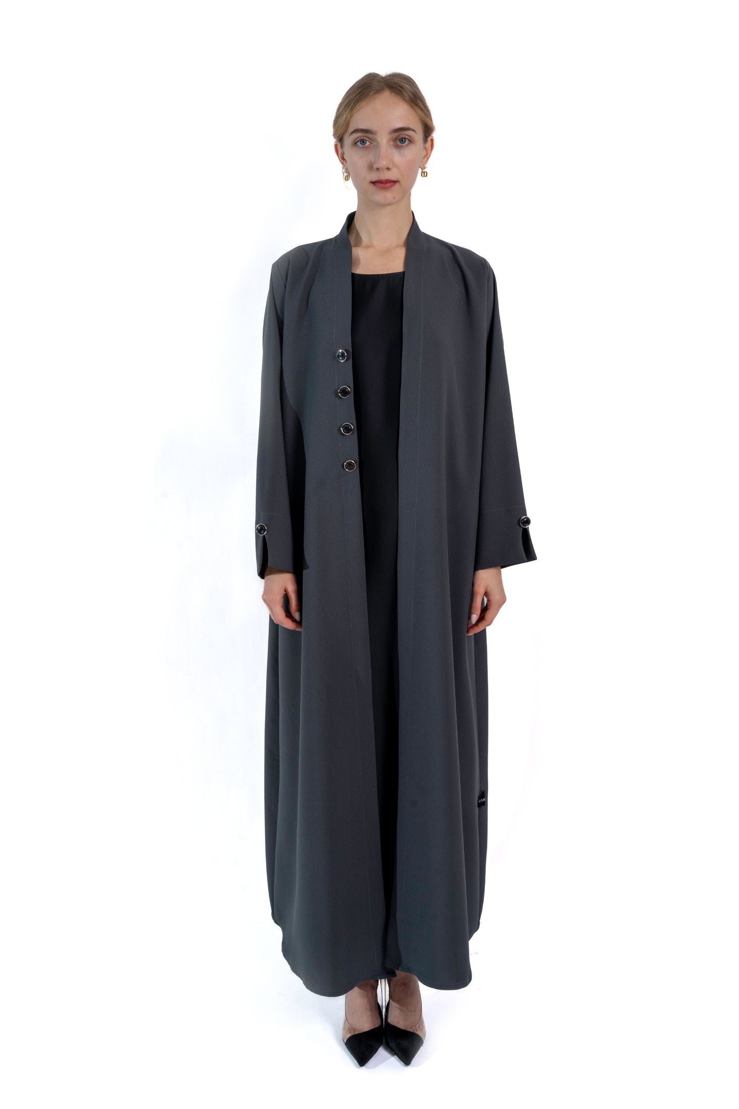 Elegant Grey Office Girl Abaya