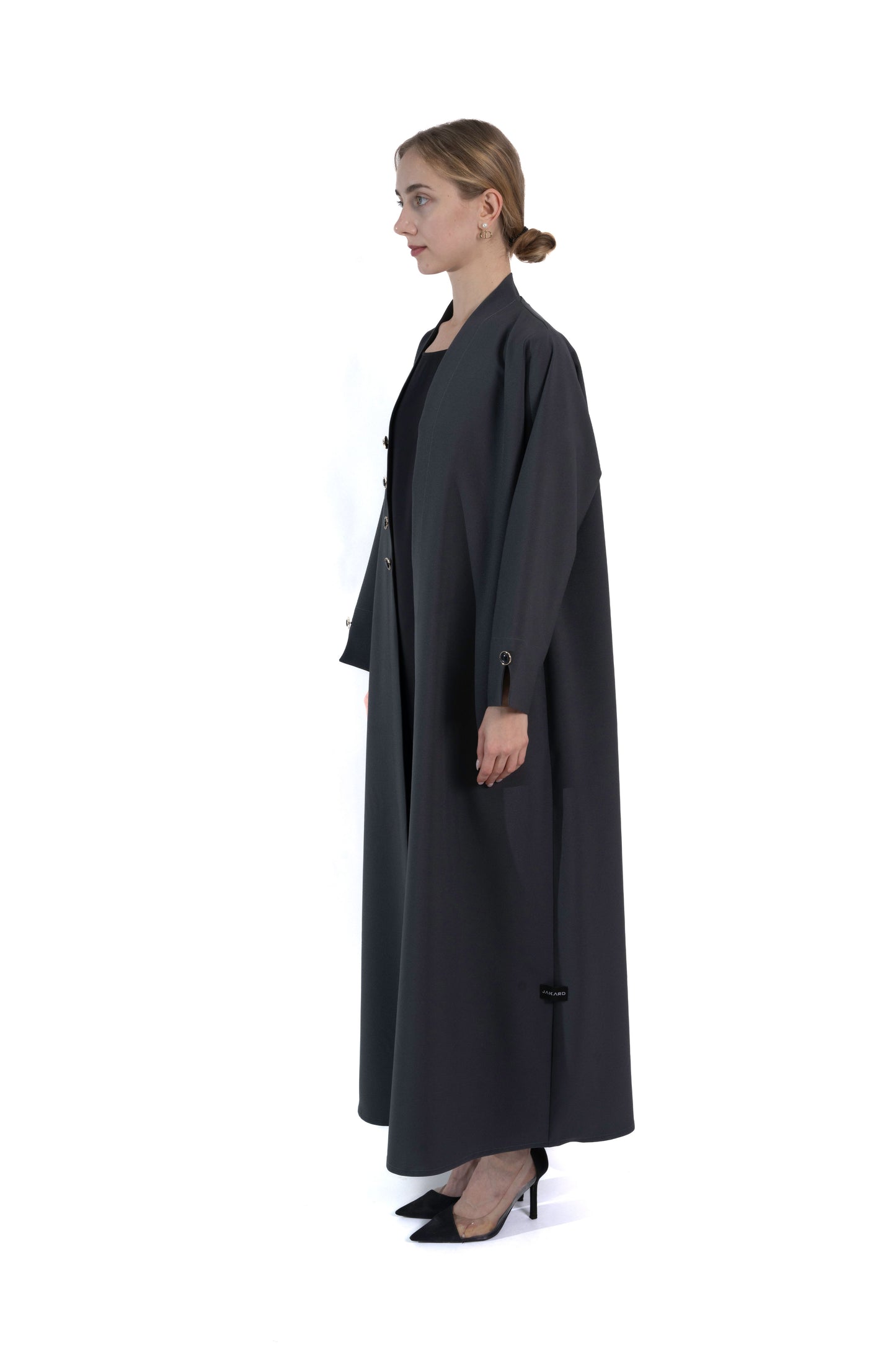 Elegant Grey Office Girl Abaya