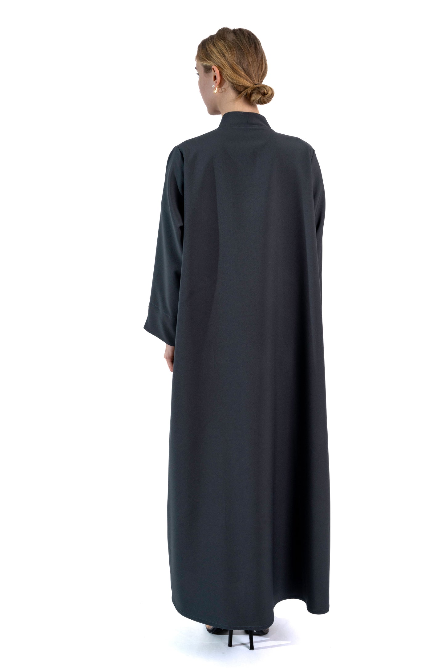 Elegant Grey Office Girl Abaya