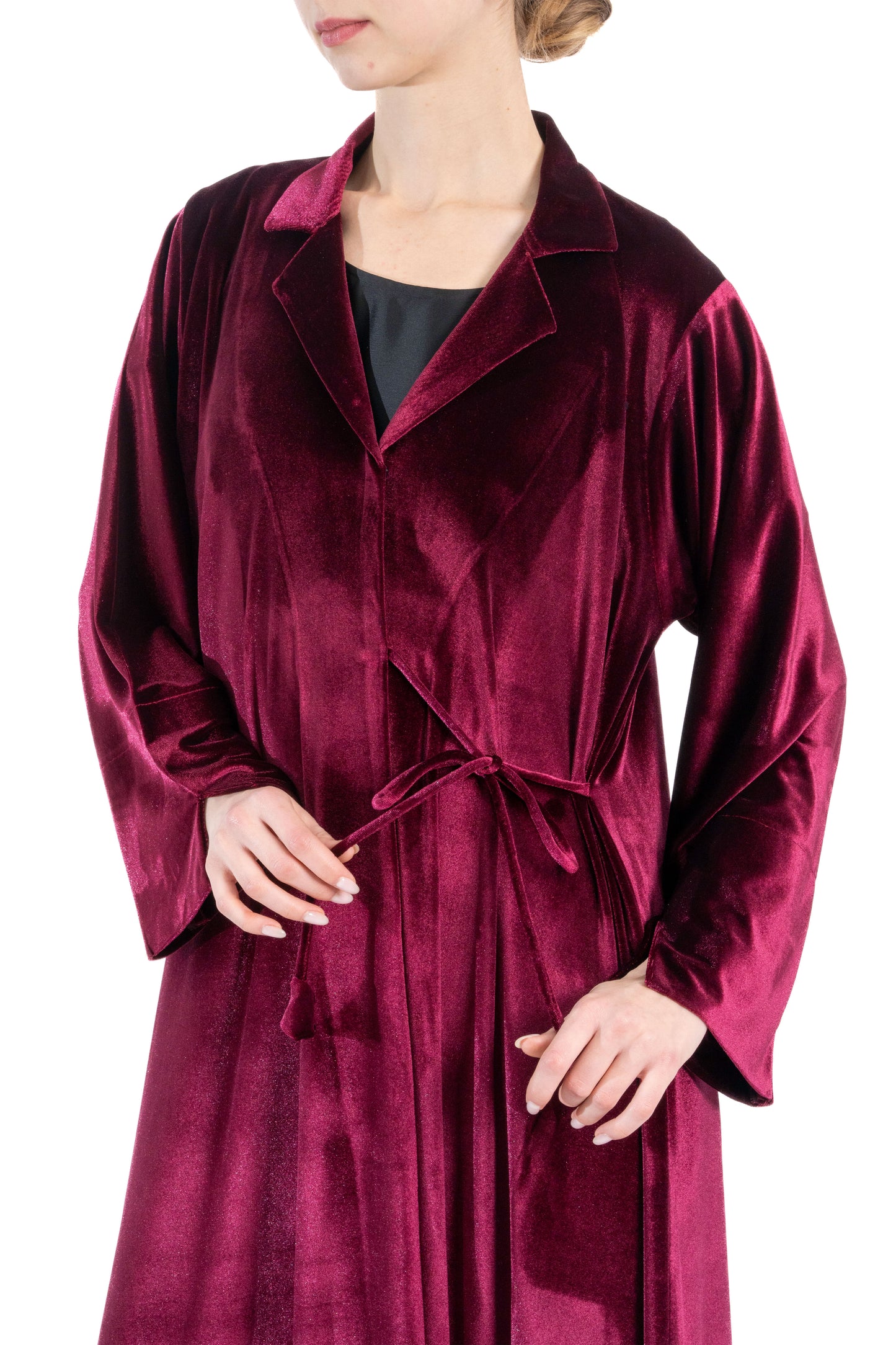 Lux Red Velvet Abaya