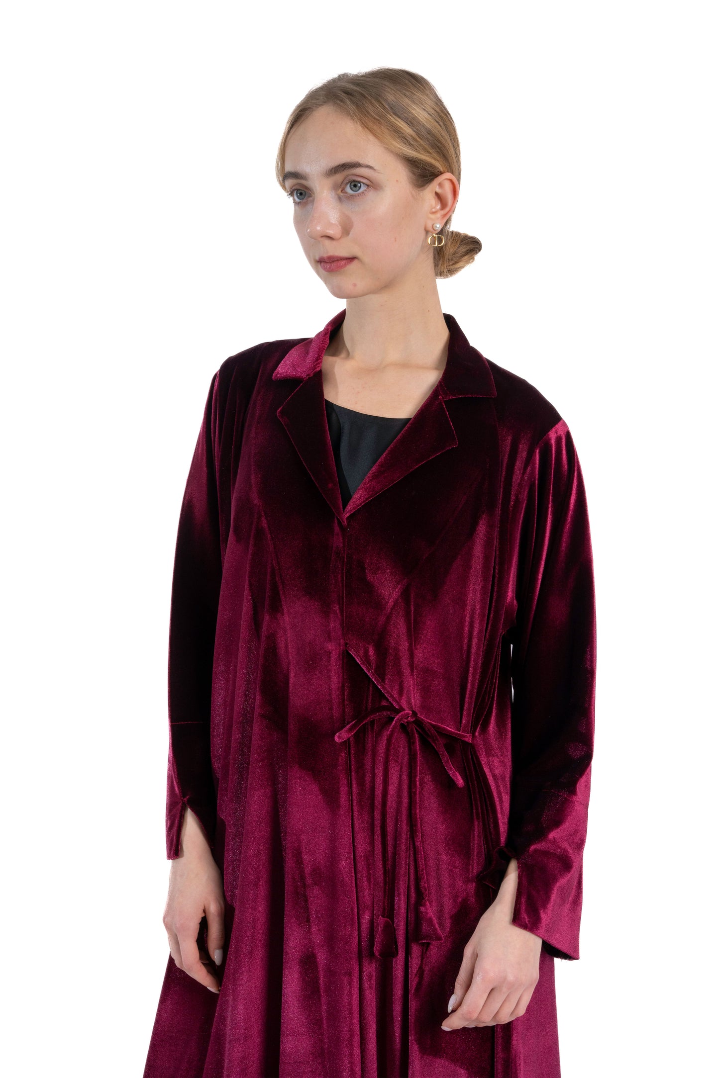 Lux Red Velvet Abaya