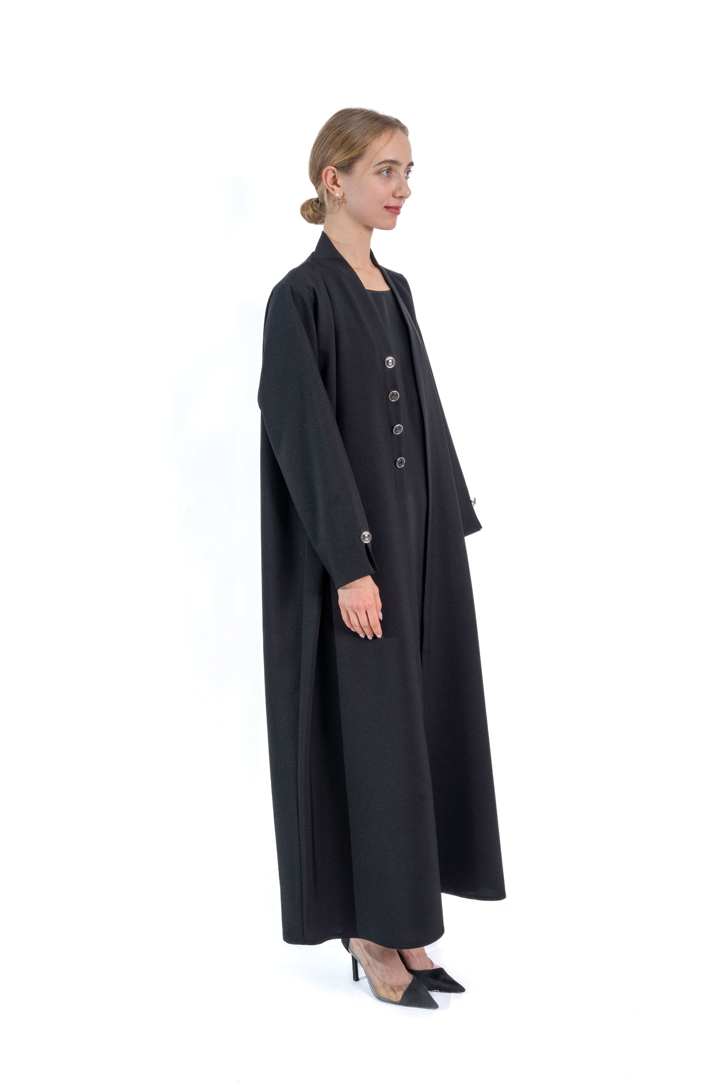 Elegant Black Office Girl Abaya