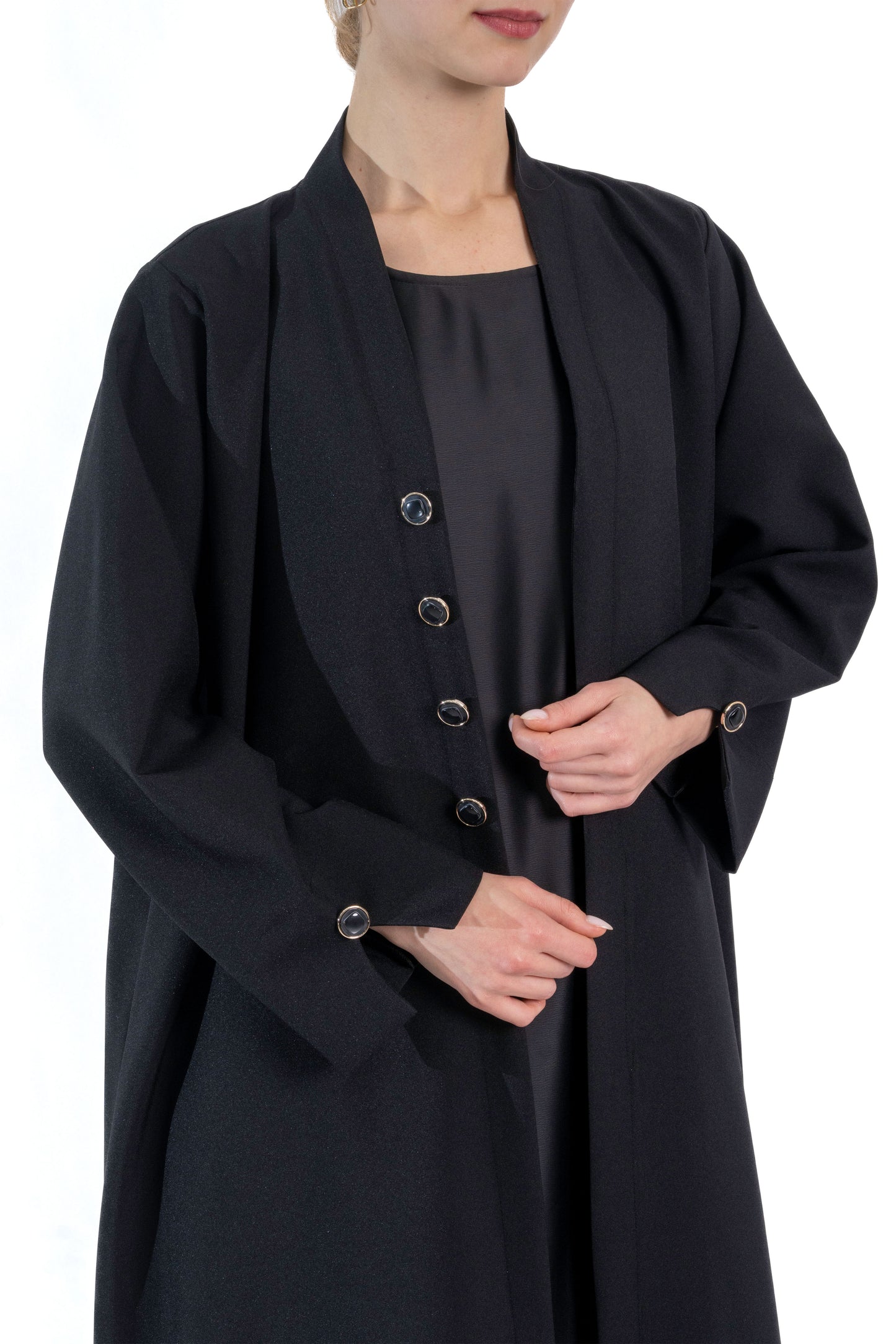 Elegant Black Office Girl Abaya