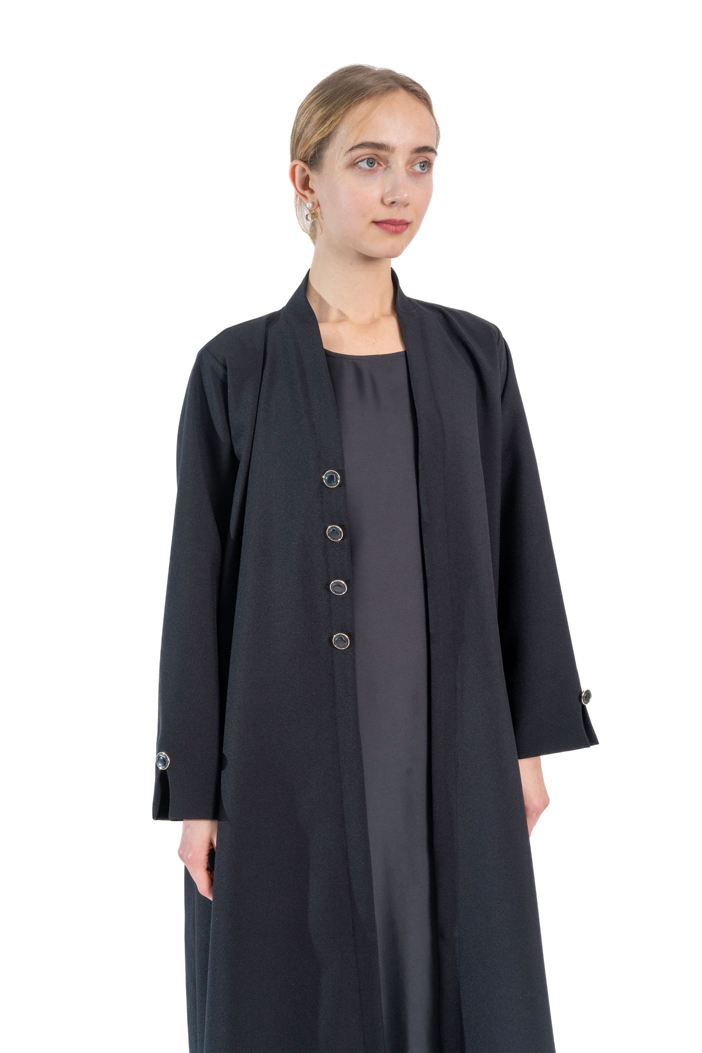 Elegant Black Office Girl Abaya