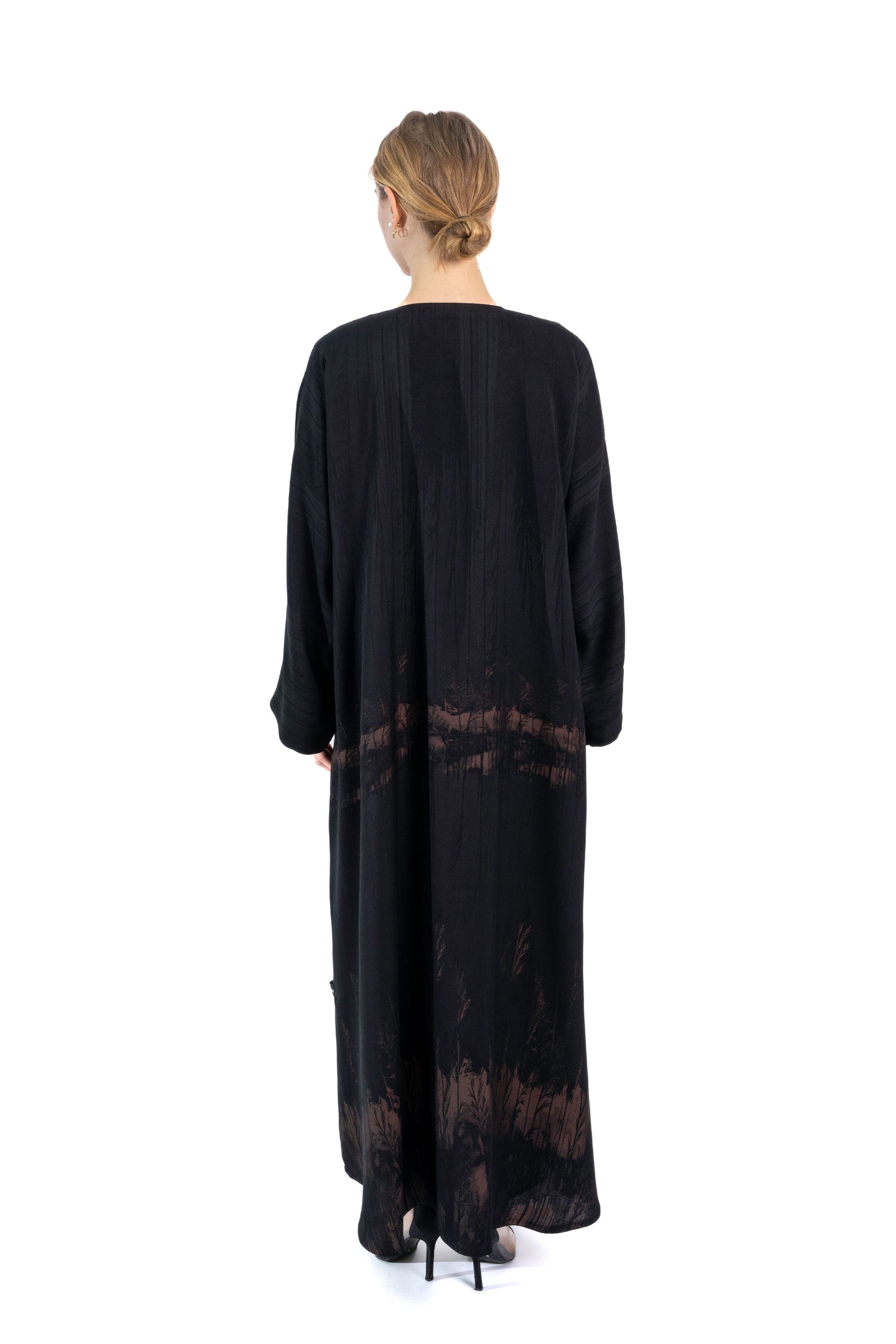 Forest Print Brown Abaya