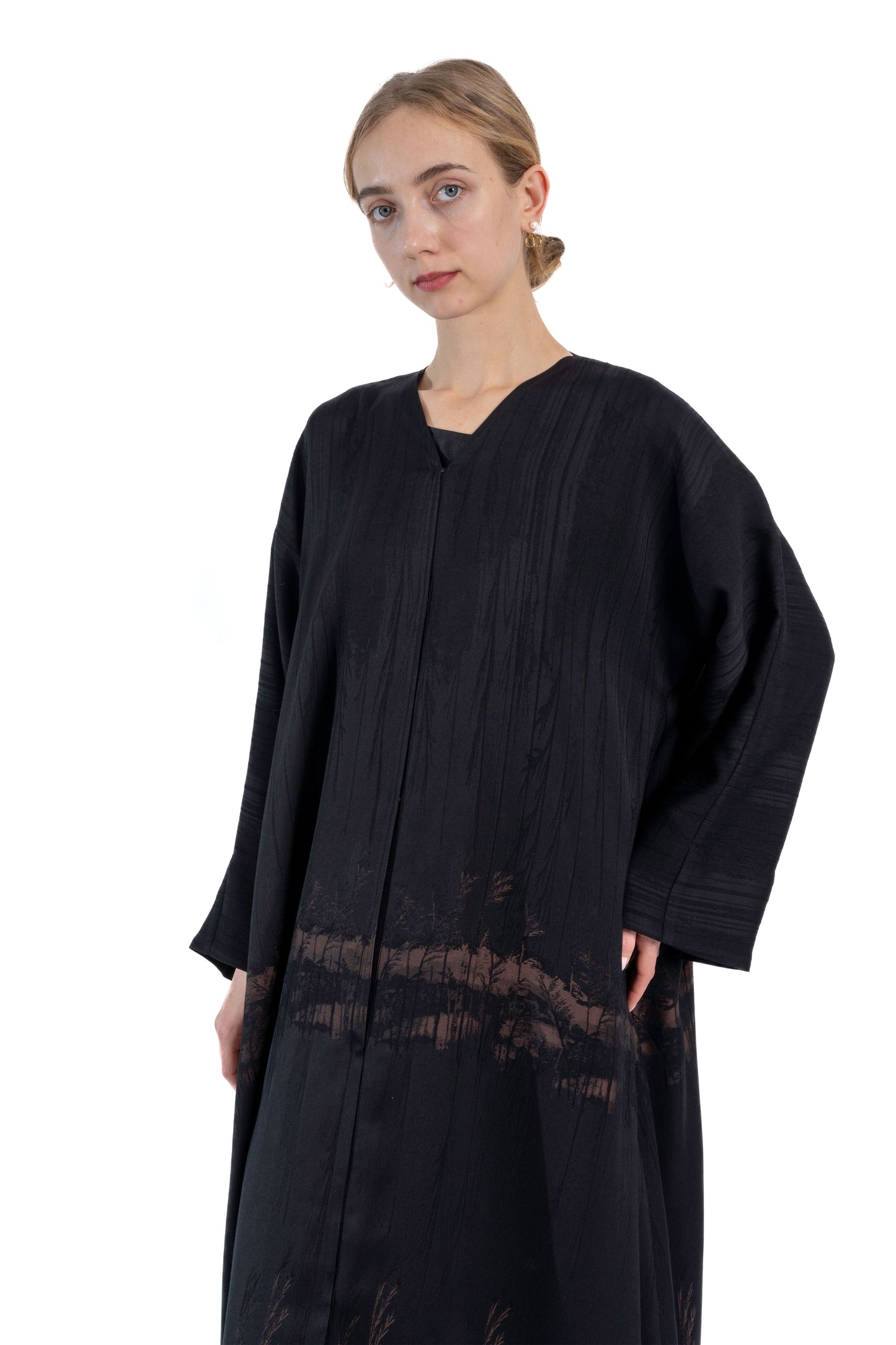 Forest Print Brown Abaya