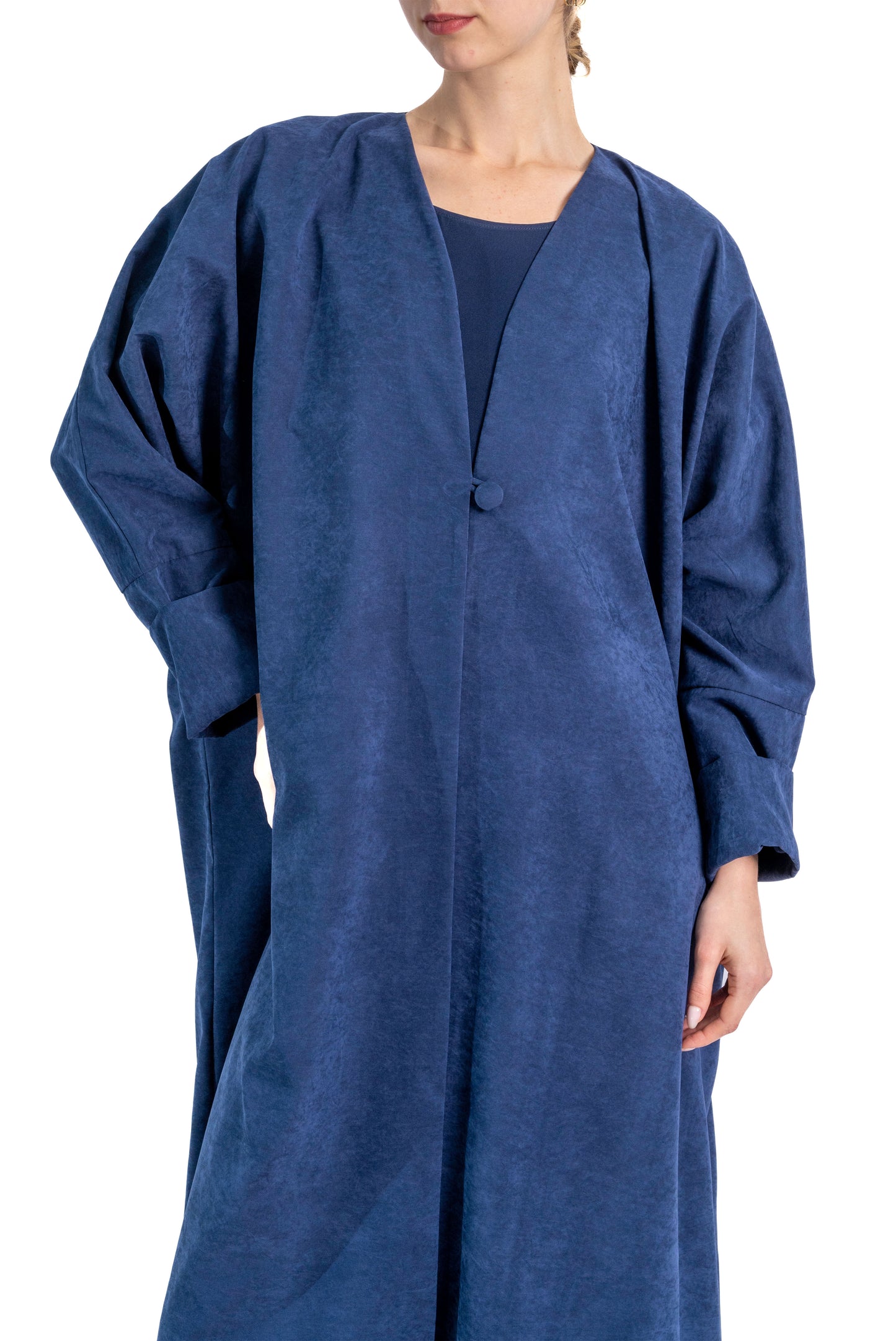 Lux English Stich Blue Abaya