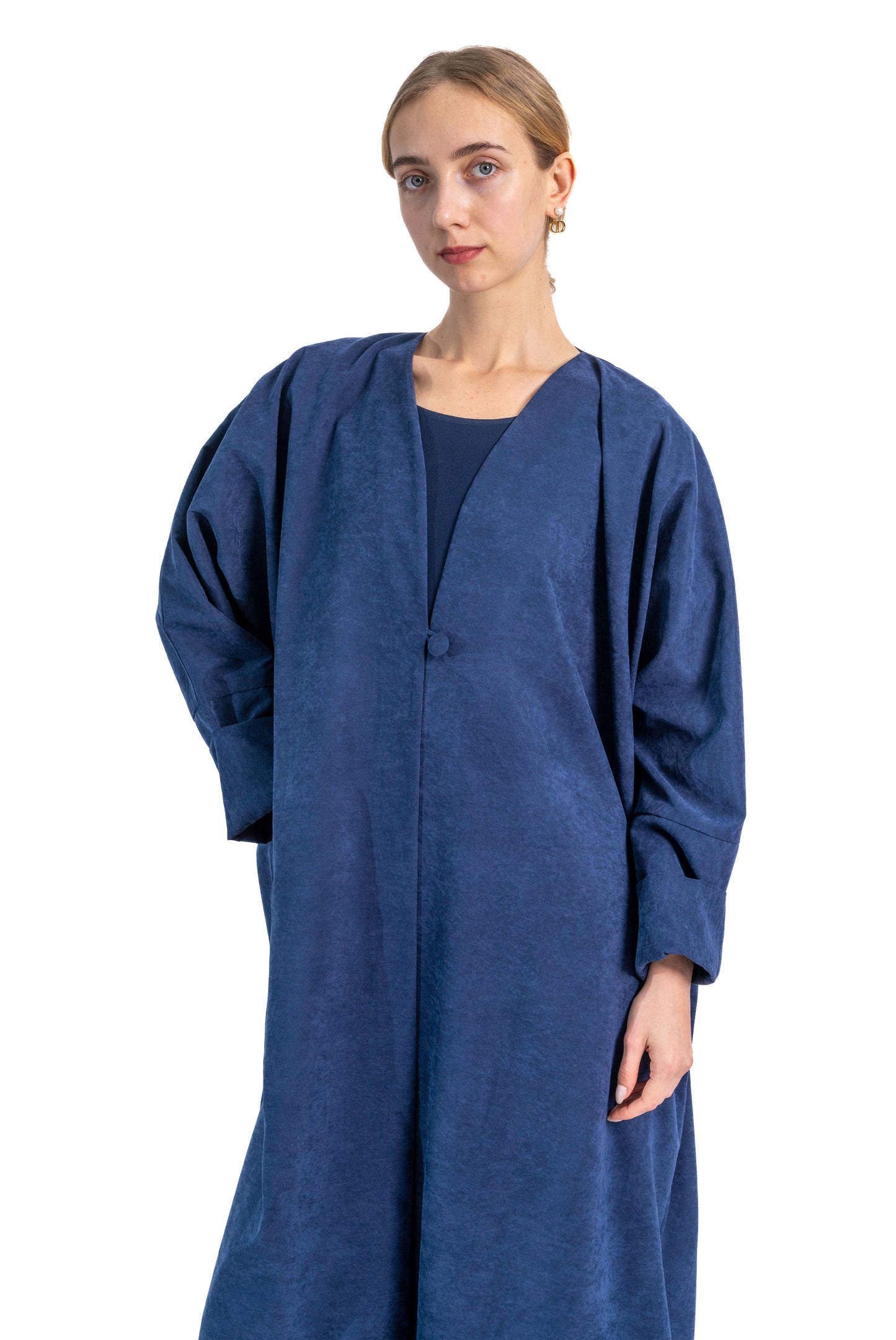 Lux English Stich Blue Abaya
