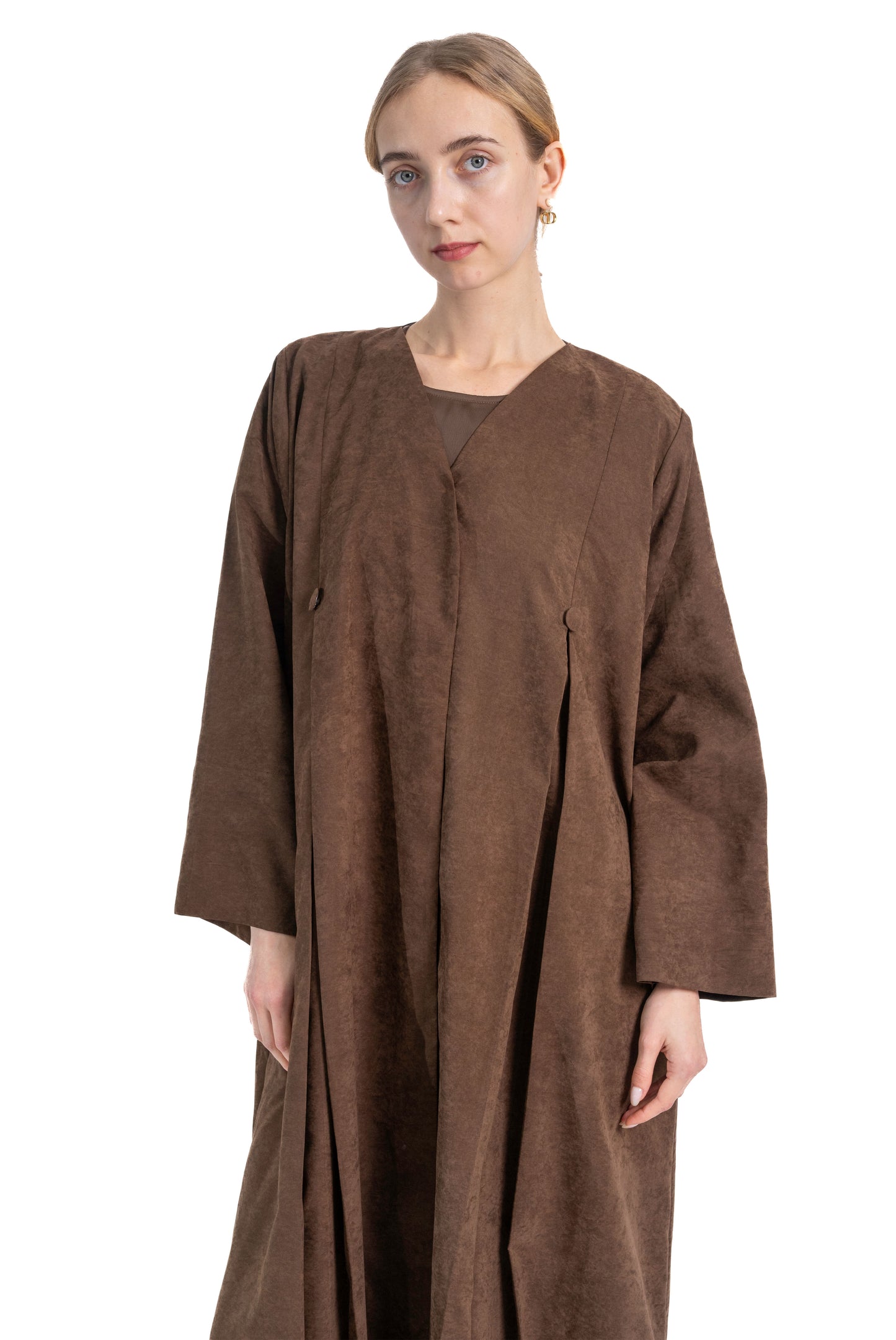 Lux English Stich Brown Abaya