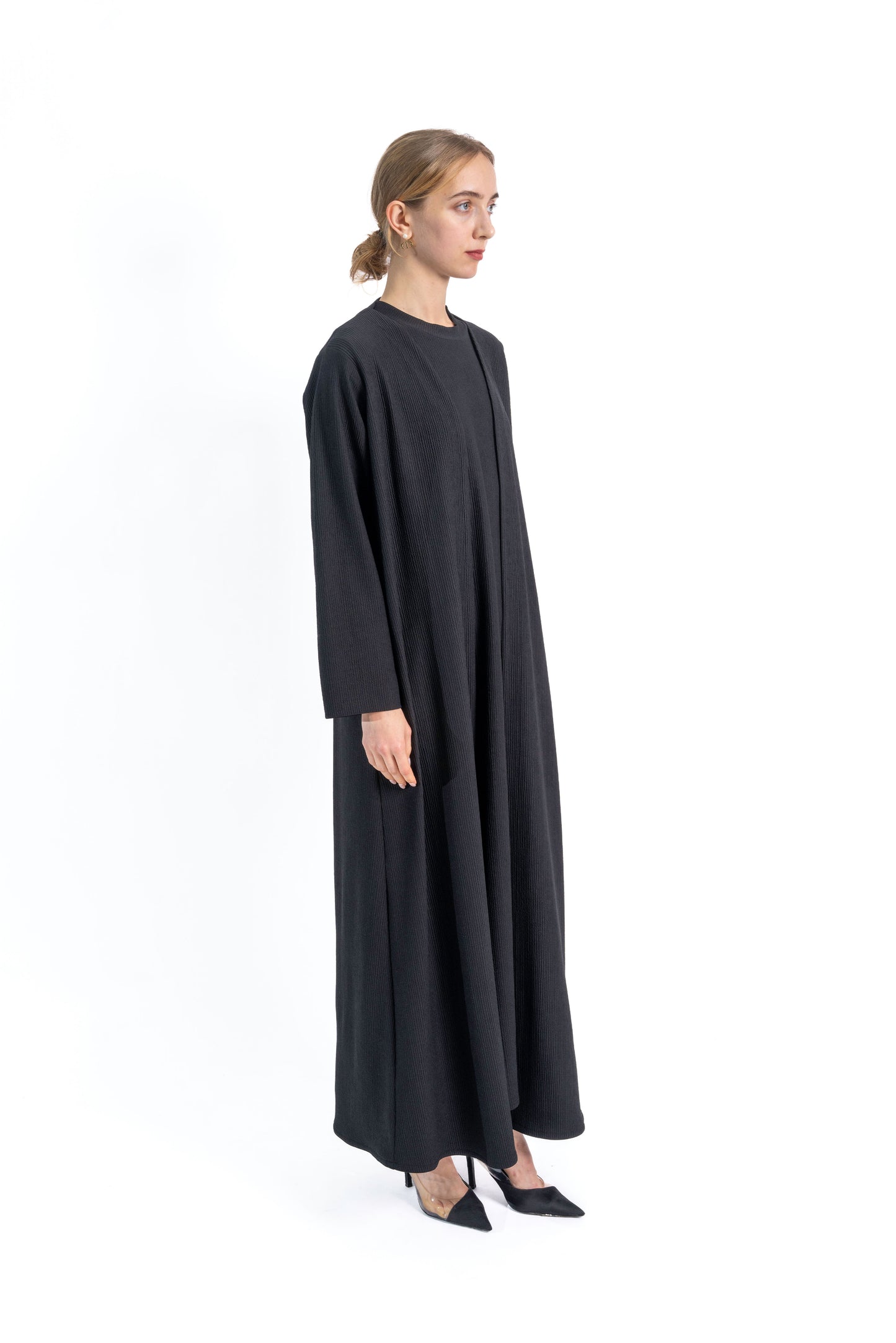 All weather Angel Black Abaya