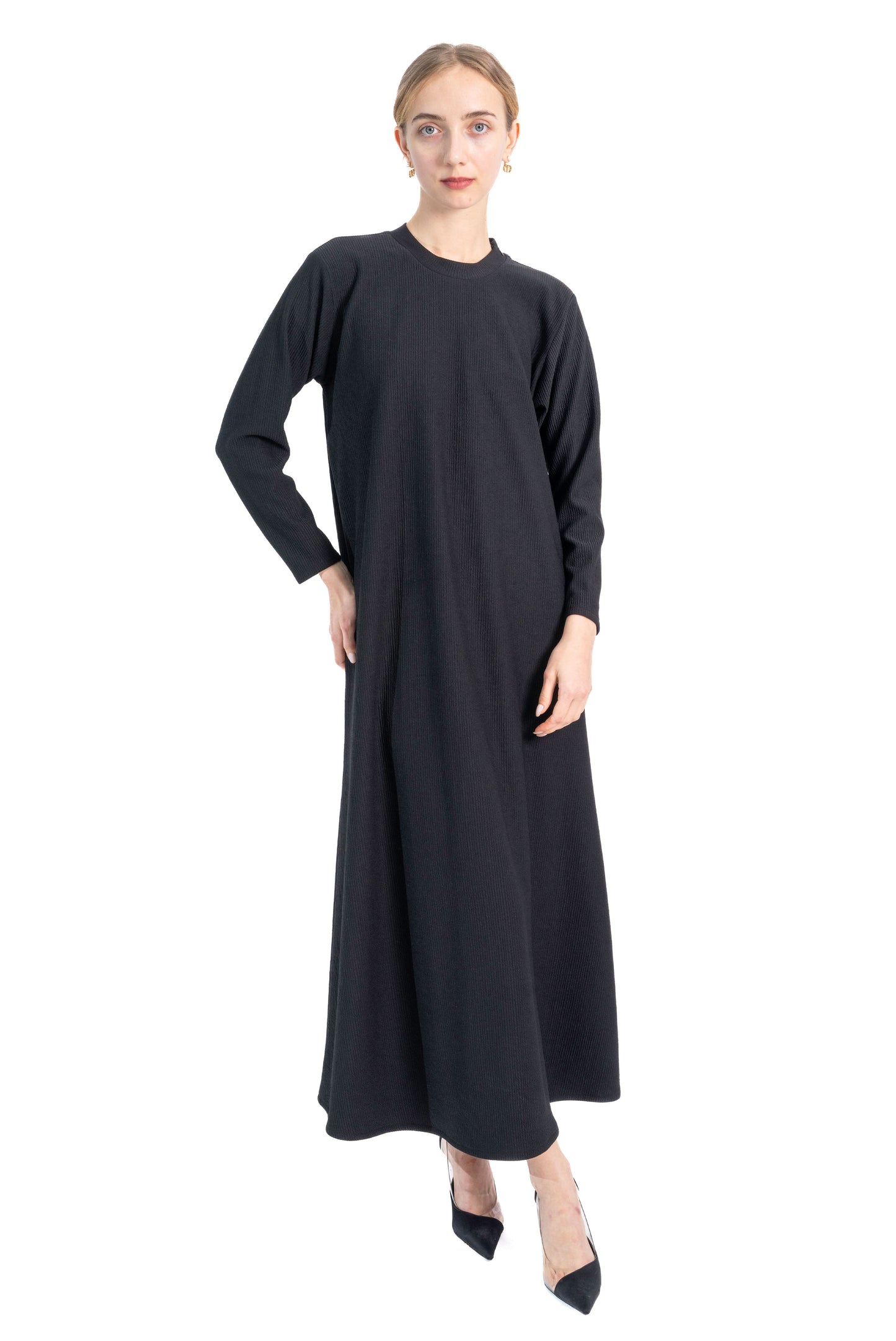 All weather Angel Black Abaya