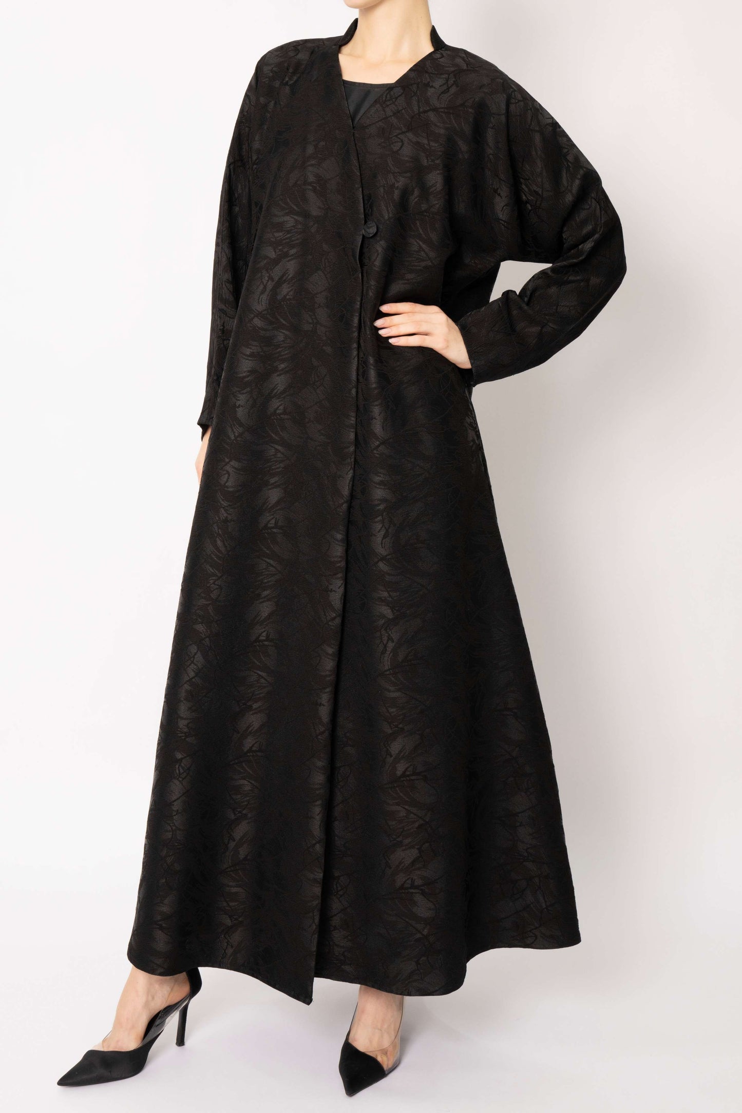 Evening Abaya with Marble Print