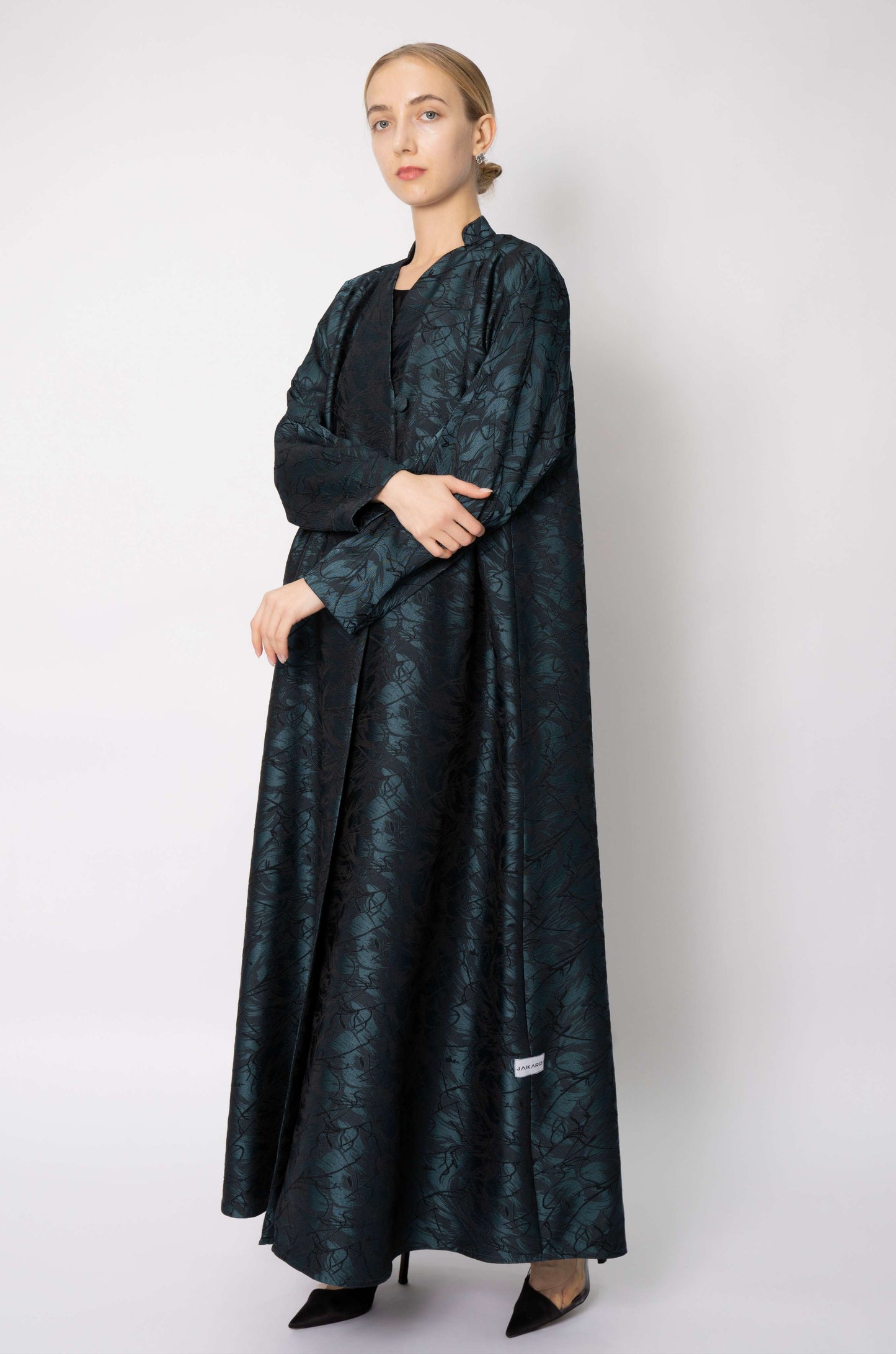Evening Abaya with Marble Print