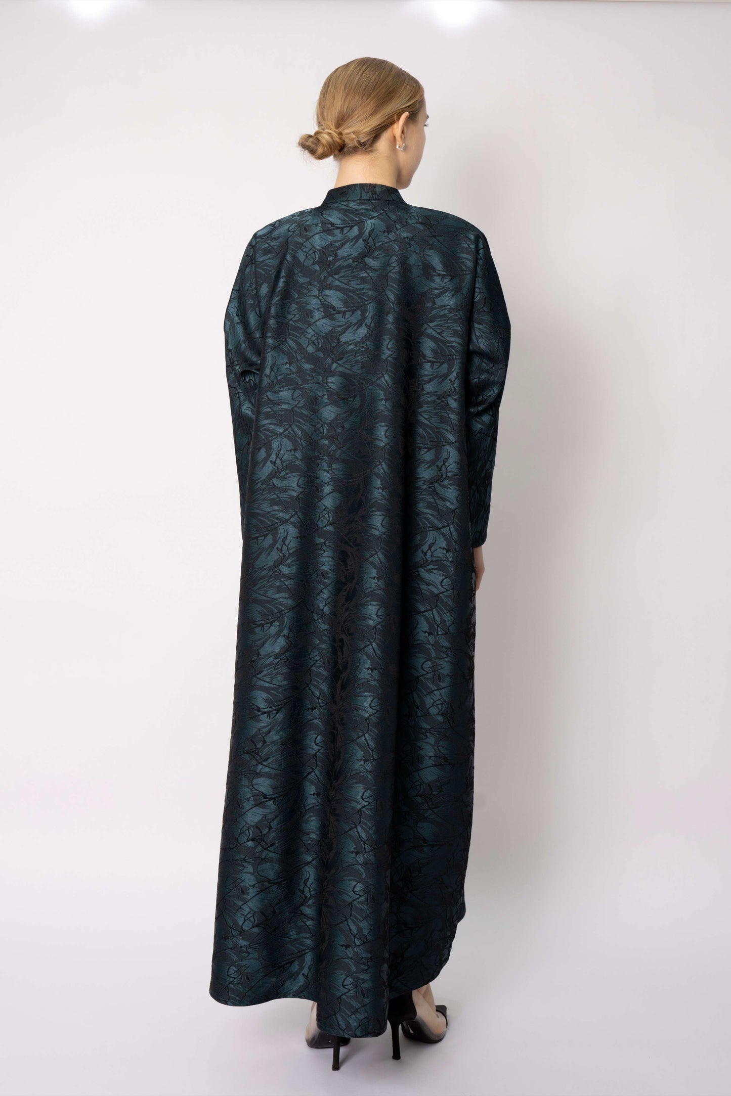 Evening Abaya with Marble Print