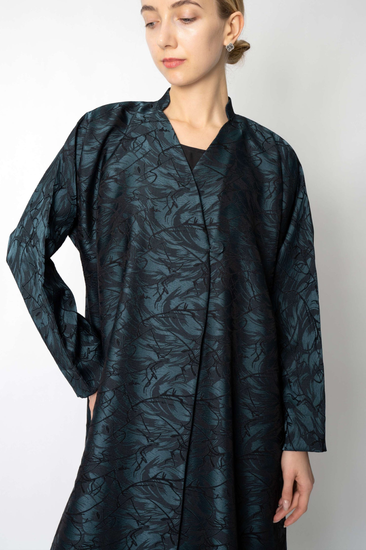 Evening Abaya with Marble Print