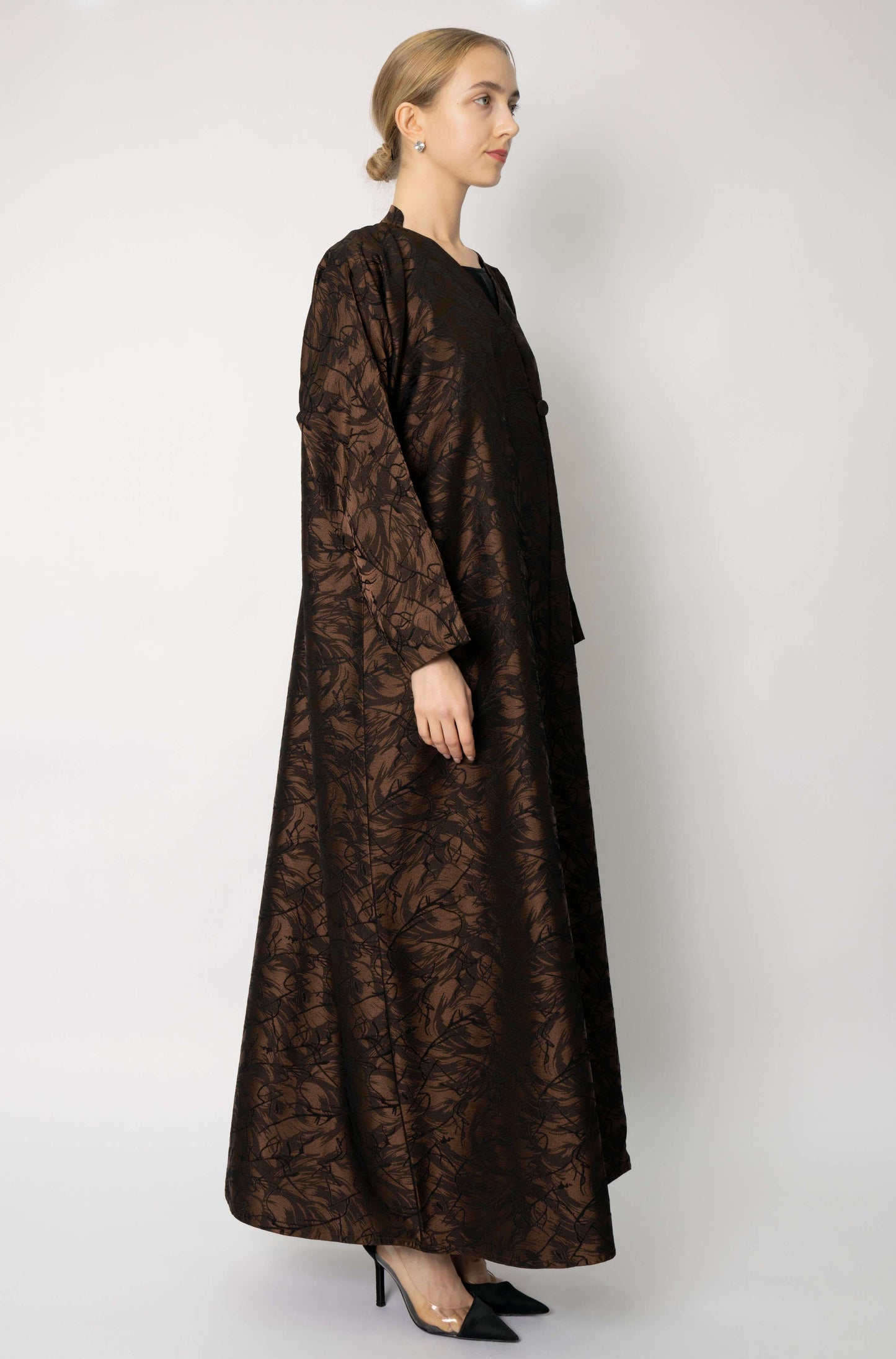 Evening Abaya with Marble Print