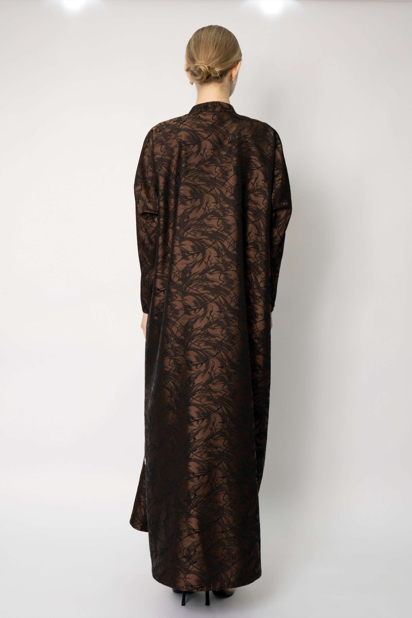 Evening Abaya with Marble Print