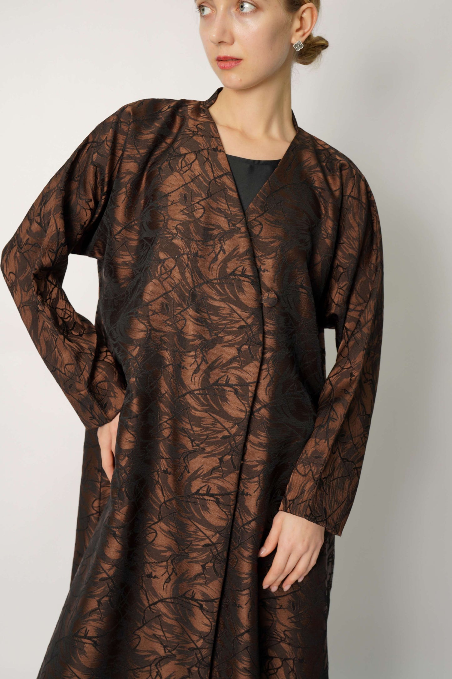 Evening Abaya with Marble Print