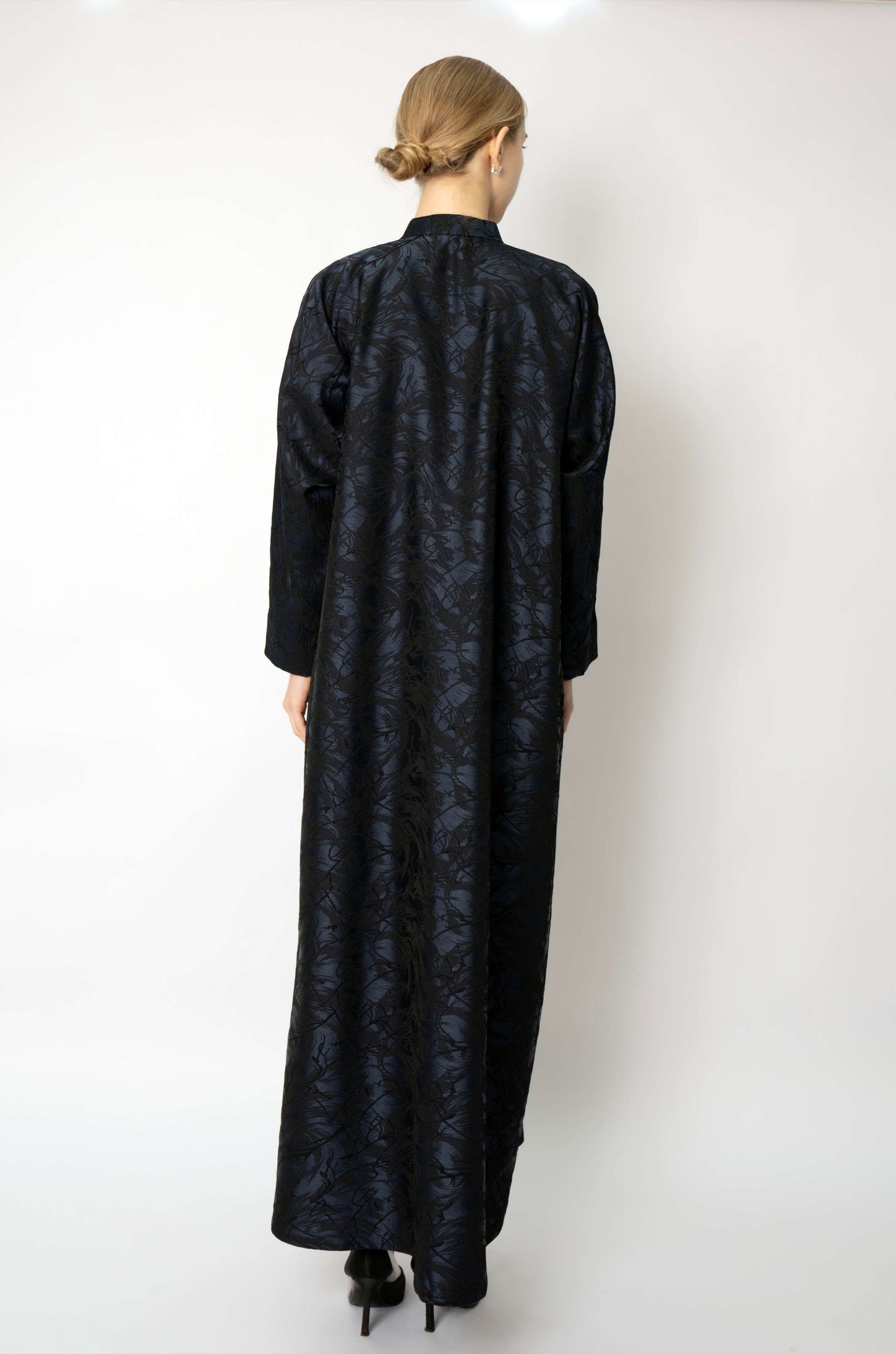 Evening Abaya with Marble Print