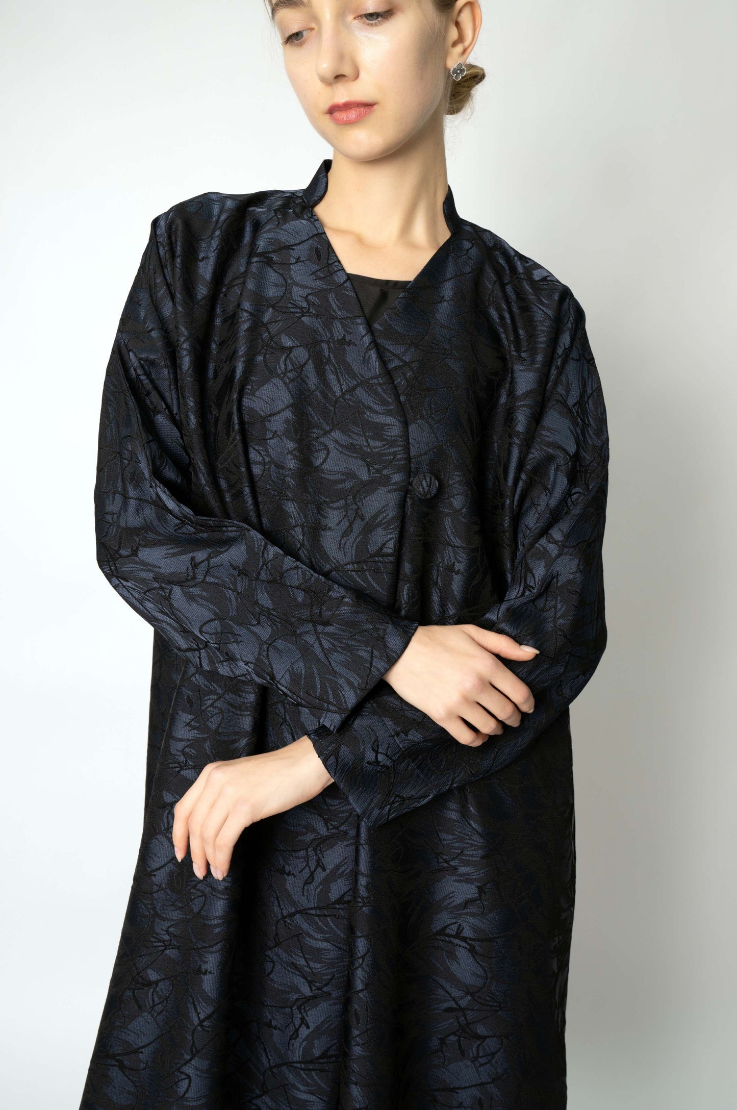 Evening Abaya with Marble Print