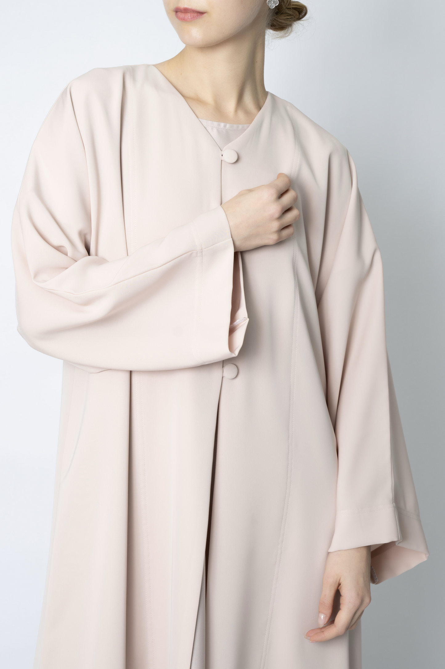 Elegant Button flowy Abaya