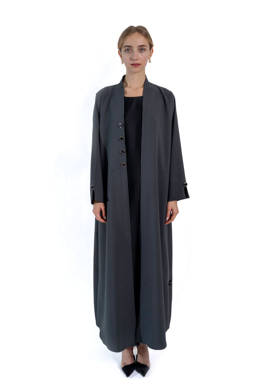 Elegant Grey Office Girl Abaya