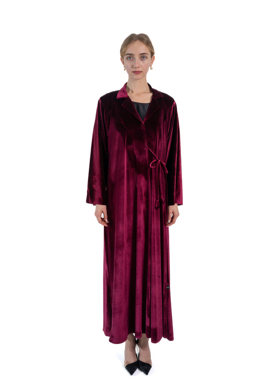 Lux Red Velvet Abaya