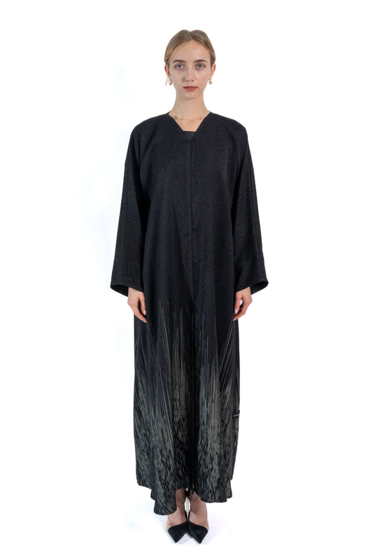 Shimmering Evening Black Abaya