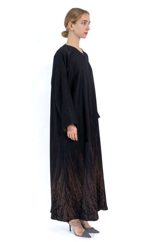 Shimmering Evening Brown Abaya