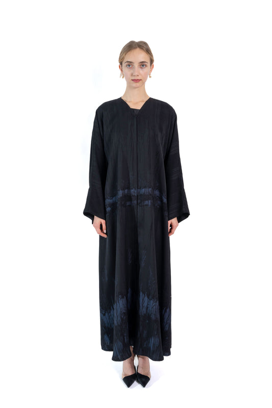 Forest Print Blue Abaya