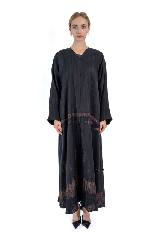 Forest Print Brown Abaya