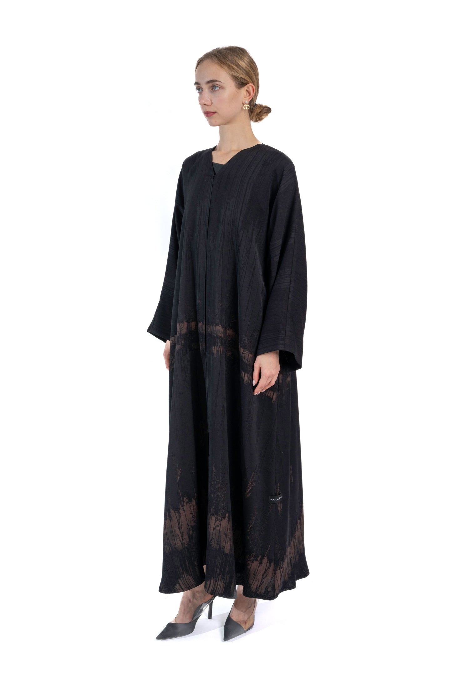 Forest Print Brown Abaya