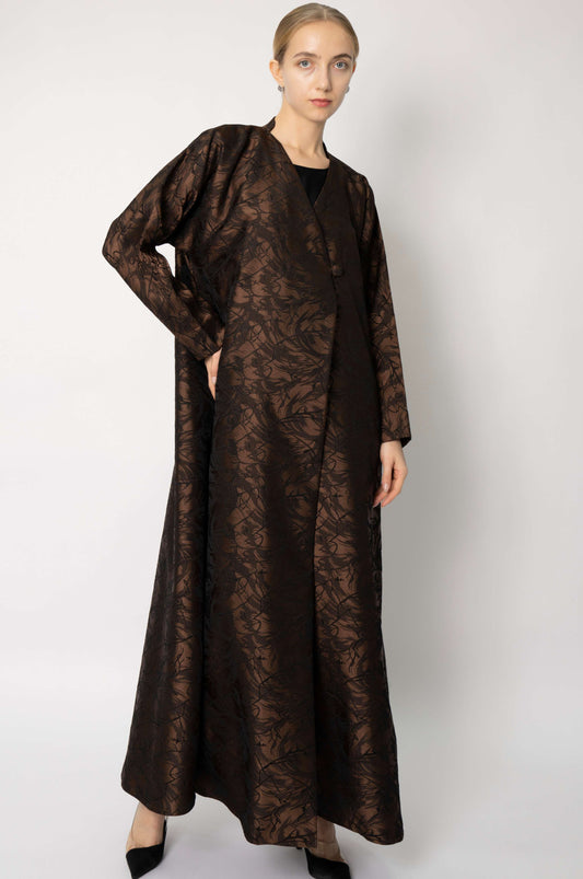 Evening Abaya with Marble Print