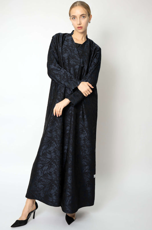Evening Abaya with Marble Print