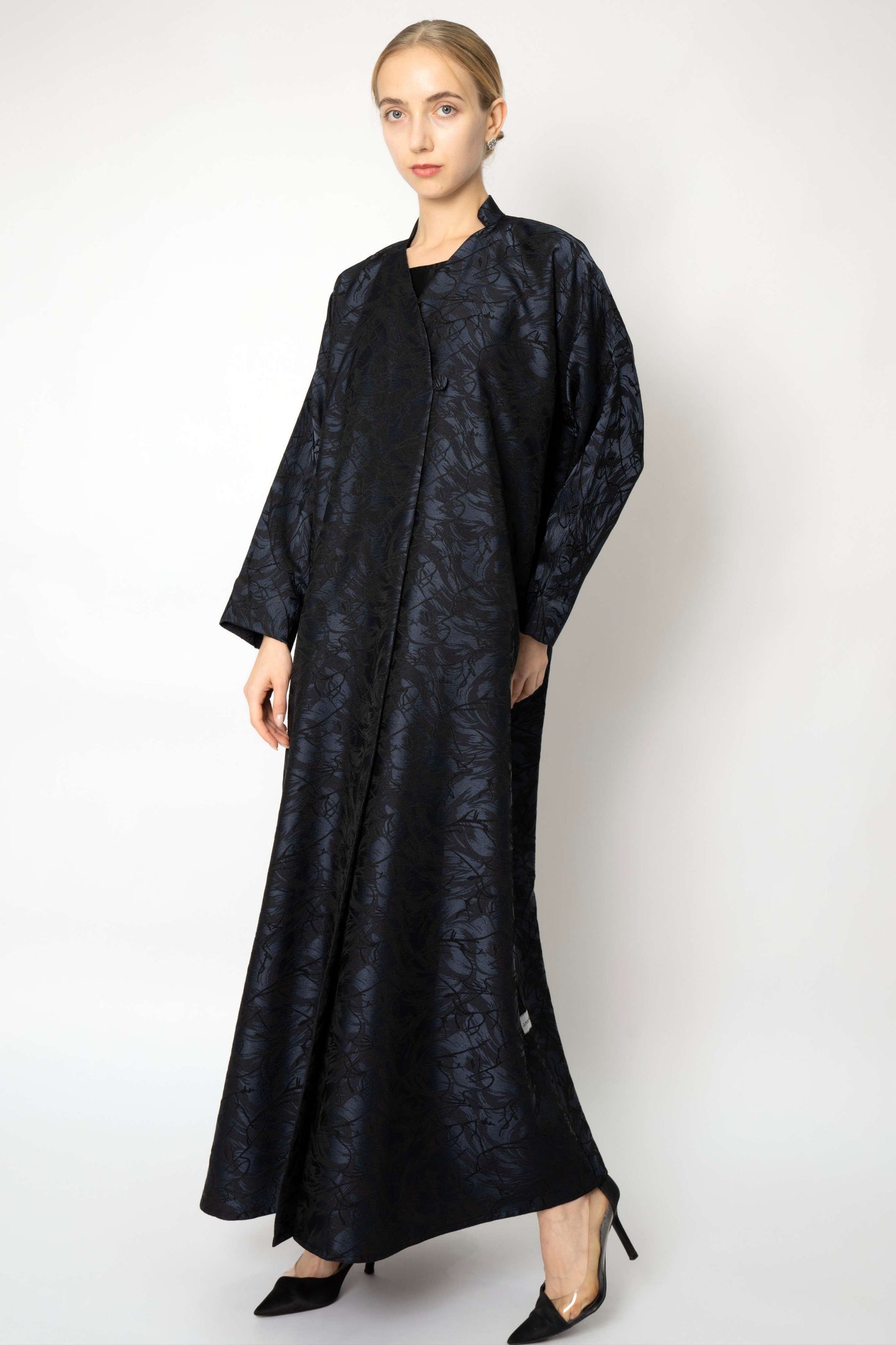 Evening Abaya with Marble Print