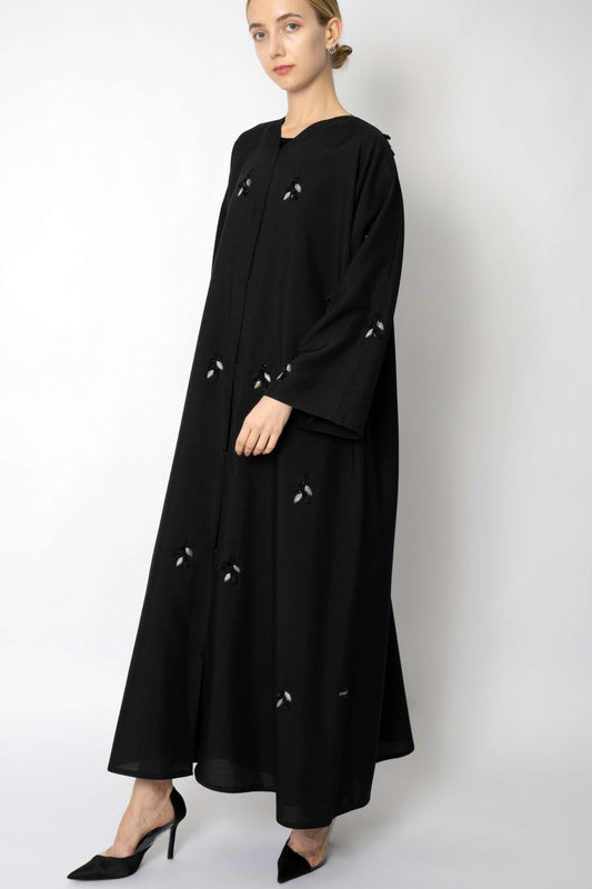 Minimal Handwork Linine Abaya