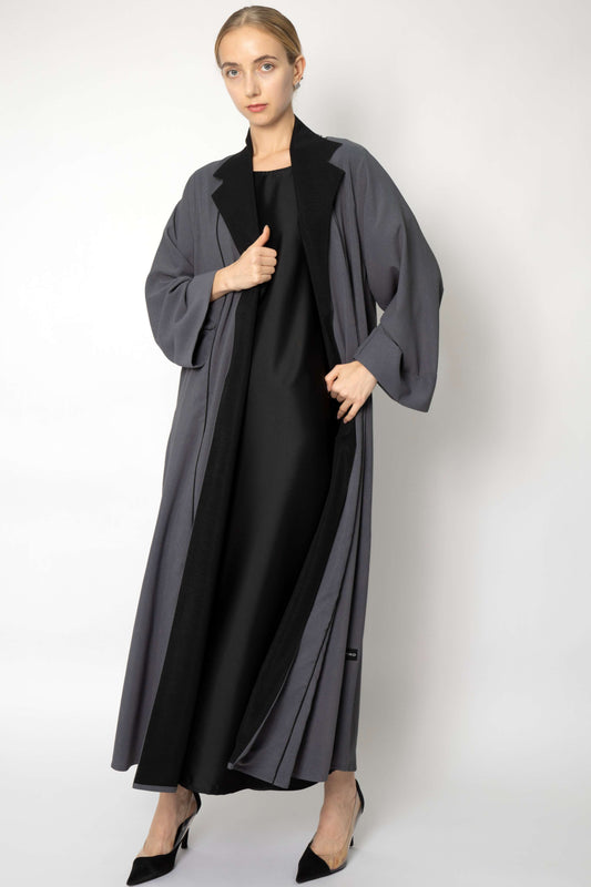 Aesthetic Collar Abaya in Elegant Colors
